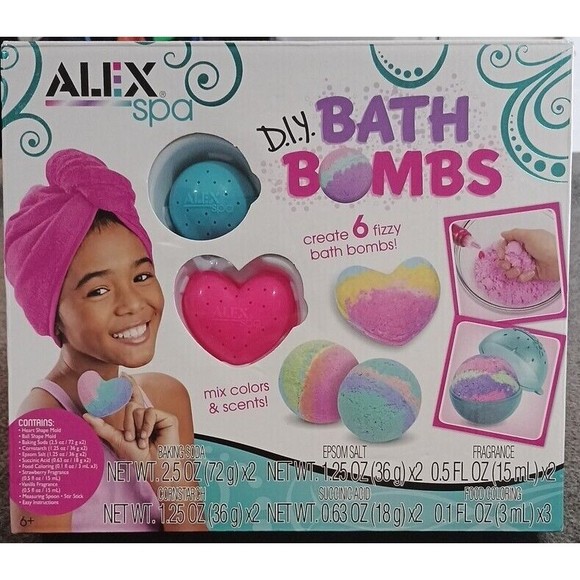 ALEX Bath & Body Alex Spa Diy Bath Bombs Kit Girls Heart